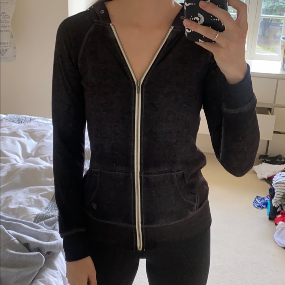 Grey zip up hoodie